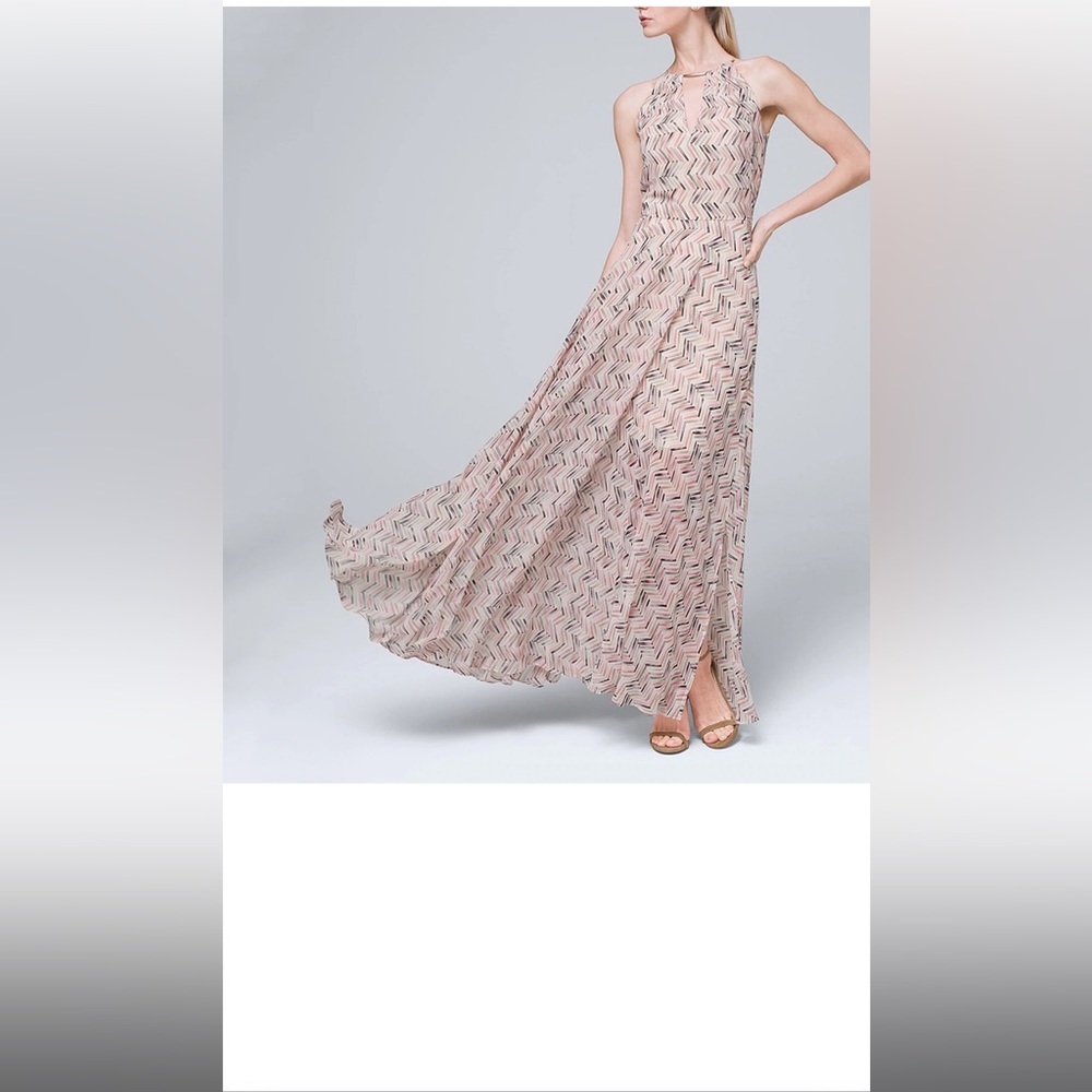 New never worn Pink pattern Maxi dress WHBM size 00